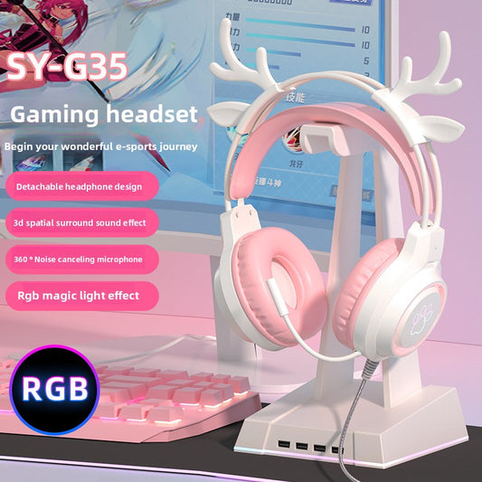 Cat Ear Wired Gaming Headset