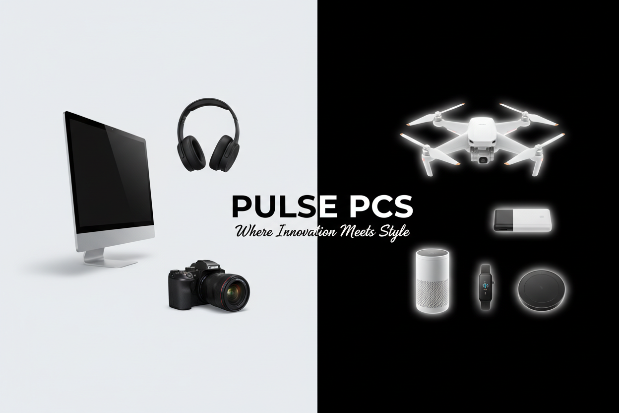 Pulse PCs Black and White Contrast Banner